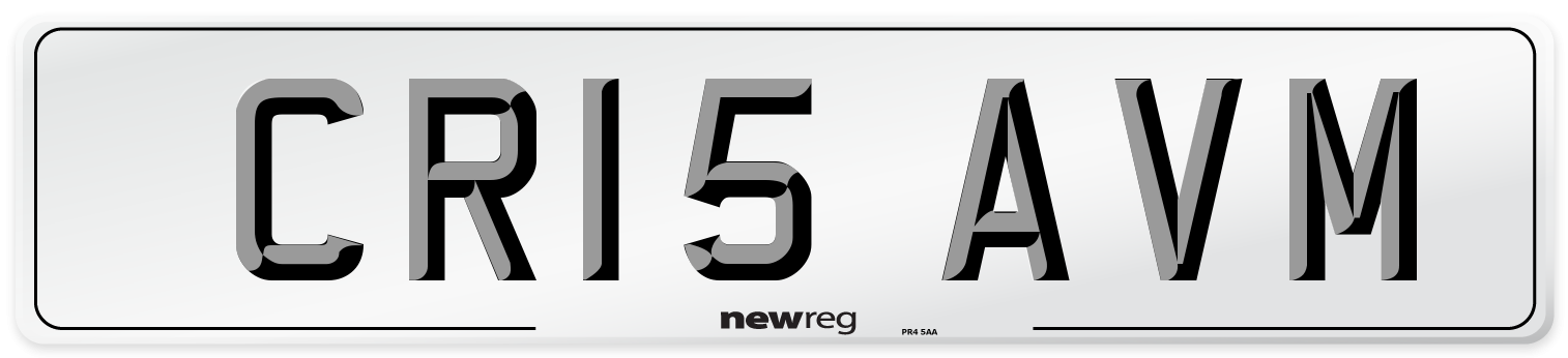CR15 AVM Number Plate from New Reg